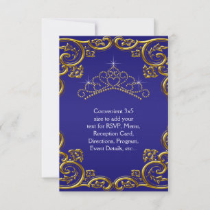 Marinho Azul Dourado Tiara RSVP Todos os Objetivos