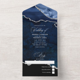 Marinho Azul e Agata Prateada Casando Tudo Em Um I