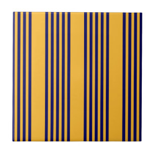 Marinho azul e amarelo ensolarado cinco faixas