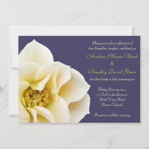 Marinho Azul e Cream - Convite para Casamento Selv