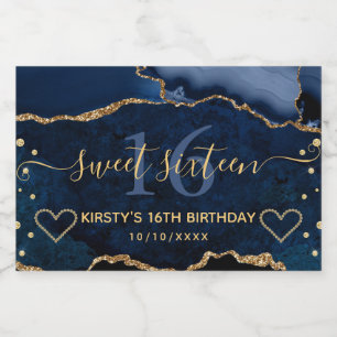 Marinho Azul e Dourado Agitador da Luminosidade Má