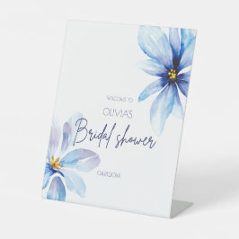 Marinho azul Flor Minimista Chá de panela Bem-vind