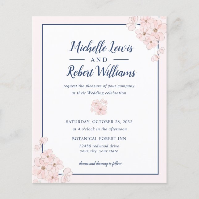 MARINHO Azul-Floral,  Rosa-Cinza (Frente)