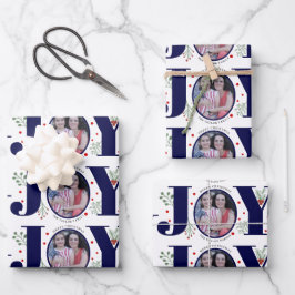 Marinho azul Joy com bagas Foto de Natal