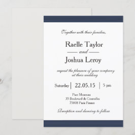 Marinho azul listras brancas cinza convite para ca