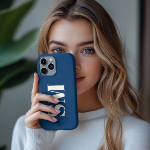 Marinho Azul Monograma inicial