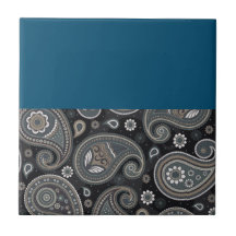 Marinho azul paisley