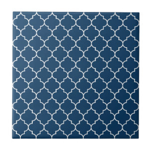 Marinho Azul, Quatrefoil, Trellis