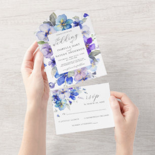 Marinho Azul Roxo Viola Pansy Casamento Floral RSV