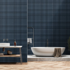 Marinho Azul Xadrez Moderna Farmhouse Tartan para