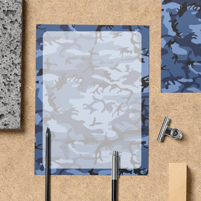 Marinho Blue Camouflage Exército Militar Letreiro (Criador carregado)