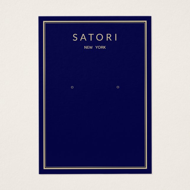 Marinho Blue Dourado Border Earring Jewelry Displa (Frente)