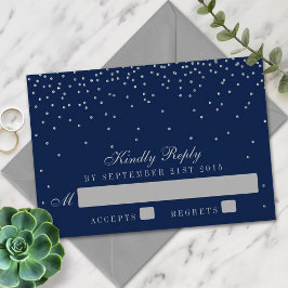 Marinho Blue & Glam Silver Confetti - RSVP de Casa
