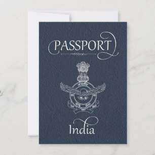 Marinho Blue India Passport Salvar o cartão de dat