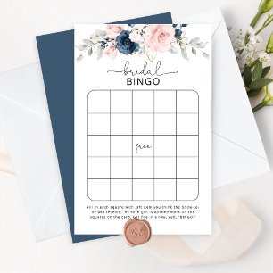 Marinho blush floral Bridal Bingo