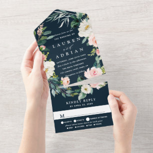 Marinho Blush Floral Wreath Weddin