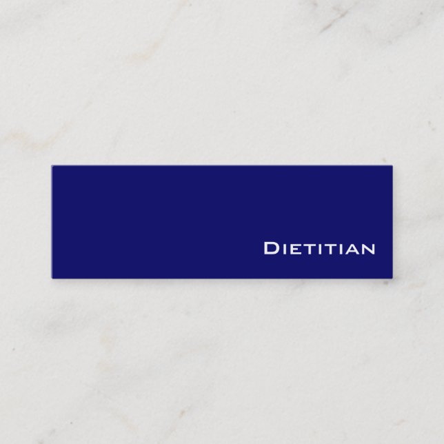 Marinho branco Dietite cartões de visitas (Frente)