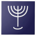 Marinho Branco Menorah<br><div class="desc">Azulejo branco Menorah. Personalize adicionando seu próprio nome. Para fazer deste seu próprio design 'Clique para personalizar mais' ... ou 'Transferir este design' para impressão o mesmo design em um produto diferente. De onde vem o Menorah? Ela vem da Bíblia, no livro de Êxodo, no capítulo 25 verso 31, lemos...</div>