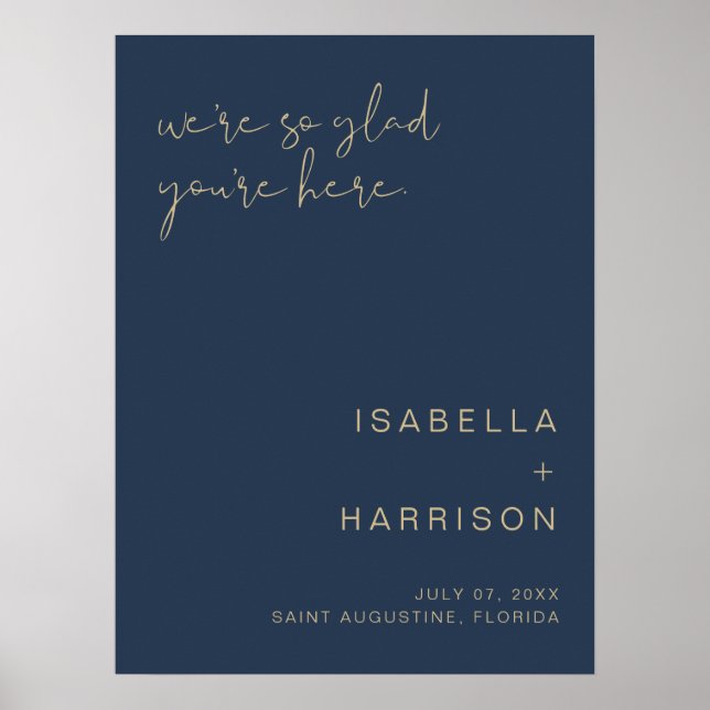 MARINHO CAITLIN e Poster de Boas-vindas do Casamen (Frente)