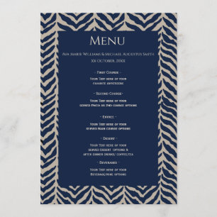 Marinho Classic Herringbone - Menu Recepção de cas
