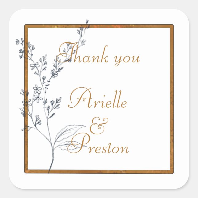 Marinho clássico e adesivos quadrados Dourados (Frente)