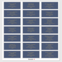 Marinho Clássico | Etiquetas de Endereço Convidado