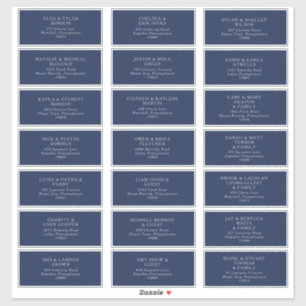 Marinho Clássico   Etiquetas de Endereço de Conv