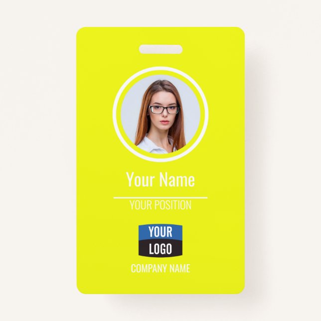 Marinho - Crachá de Segurança da Empresa para ID d (Frente)