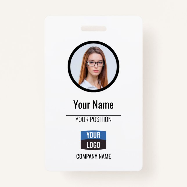 Marinho - Crachá de Segurança da Empresa para ID d (Frente)