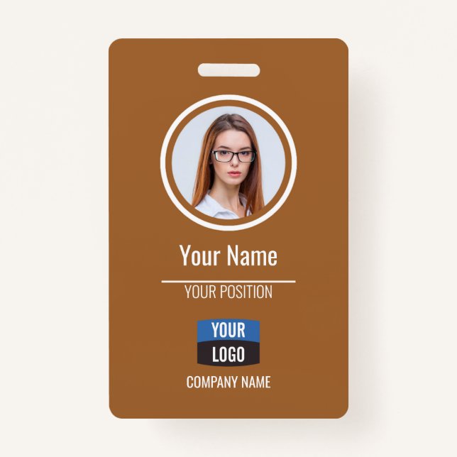 Marinho - Crachá de Segurança da Empresa para ID d (Frente)