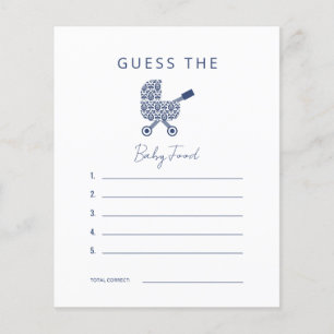 Marinho Damask Chá de fraldas acha que a Comida do