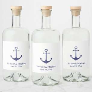 Marinho de âncora náutica de castigo, branco-branc