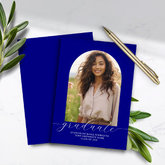 Marinho de Arco Fotográfico de Anúncio de Graduaçã