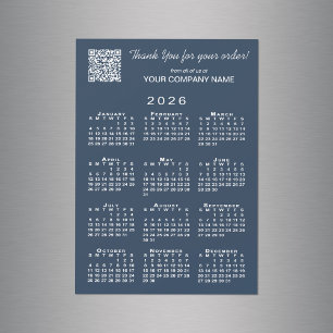 Marinho de Calendário do Código QR 2026