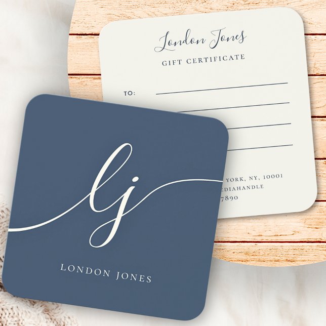 Marinho de Certificado de Presente Elegante Modern (Criador carregado)