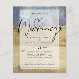 MARINHO de Folheto do ORÇAMENTO Convite de casamen