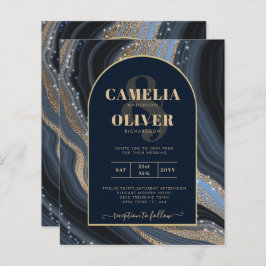 Marinho de LeahG Blue Dourado Agate STARRY NIGHT