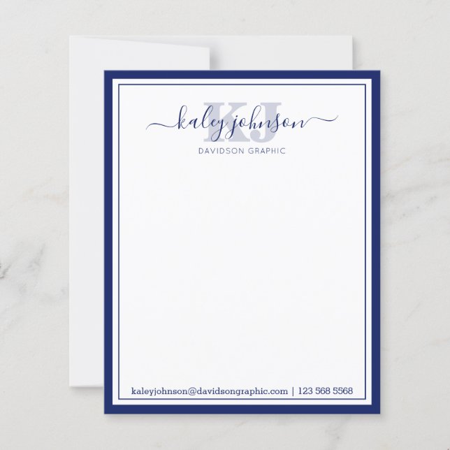 Marinho de negócios | Do Cartão De Nota (Frente)