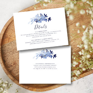 Marinho de Orçamento Blue Wedding Details Enclosur