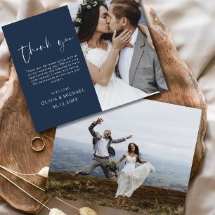 Marinho De Orçamento Casamento Azul Obrigado Foto