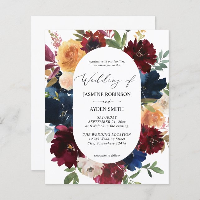 Marinho de Orçamento, Casamento Borgonha Rosa e Pê (Frente/Verso)