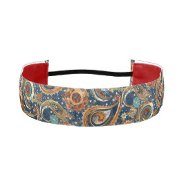 Marinho de padrão Celestial Paisley Blue & Dourado