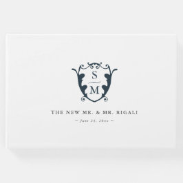 Marinho de Paixão do Monograma do Livro de Convida