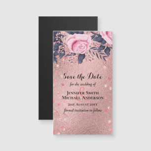 Marinho de Prata LeahG Rosegold PInk Casamento Flo