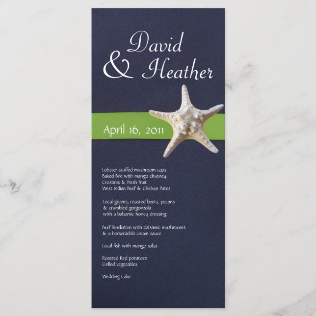 Marinho de Starfish Náutico e Menu Kelly Green (Frente)