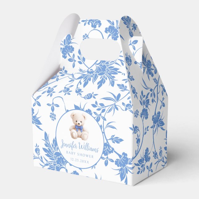 Marinho de ursinho azul ursinho bebê chá caixa (Frente)