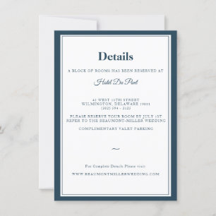 Marinho do cartão de detalhes do clube do