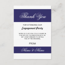 Marinho dos cartões de agradecimentos do casamento