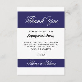 Marinho dos cartões de agradecimentos do casamento