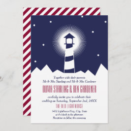 Marinho e Crimson | Convite para Casamento de Faro